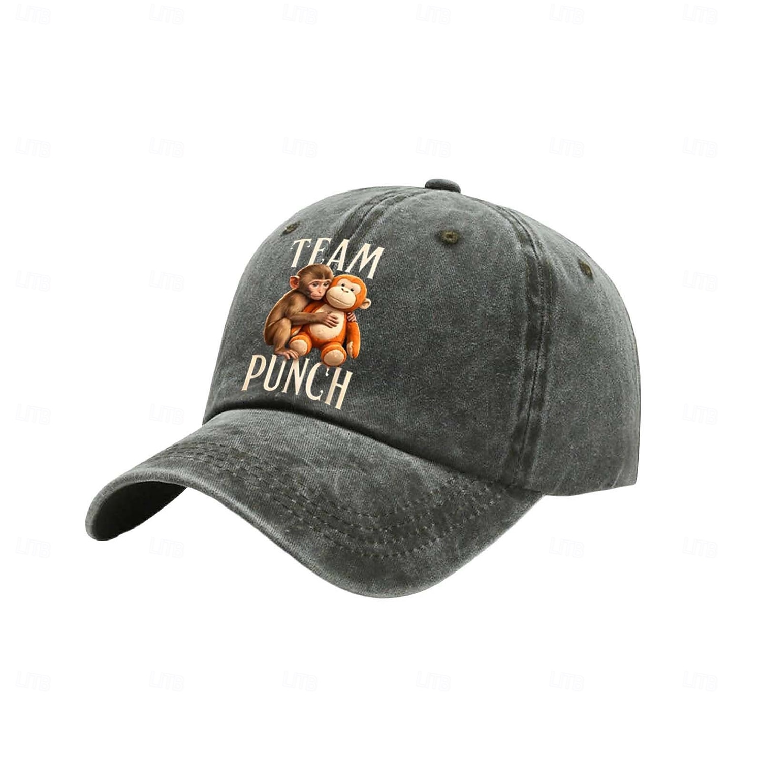 Team Punch Monkey Meme Baseball Cap Grappige Vintage Gewassen Katoenen Verstelbare Vader Pet voor Mannen en Vrouwen 2026 - $16.99 –P10