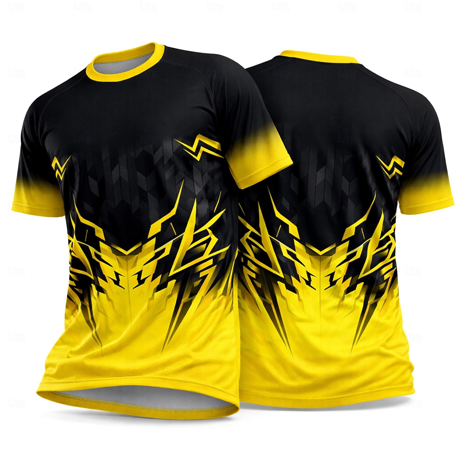 Bărbați Tricou de fotbal Geometric Gradiant Top de alergare Tricou sport Vară Manșon scurt UPF 50 Uscare rapidă Confortabil la umezeală Respirabil Turneu Fotbal Sală de fitness Alergat Antrenament 2026 - $18.99 –P2