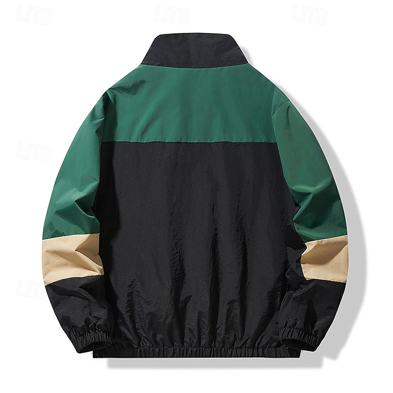 Ανδρικά Γεωμετρικό Καλοκαίρι Ποδοσφαίρου Παγκόσμιος αγώνας Jachetă de Alergat Μπουφάν εξωτερικού χώρου Αθλητικό μπουφάν Άνοιξη Φθινόπωρο Φερμουάρ Τσέπη Μπλοκ χρωμάτων Μακρυμάνικο 2026 - $55.99 –P3