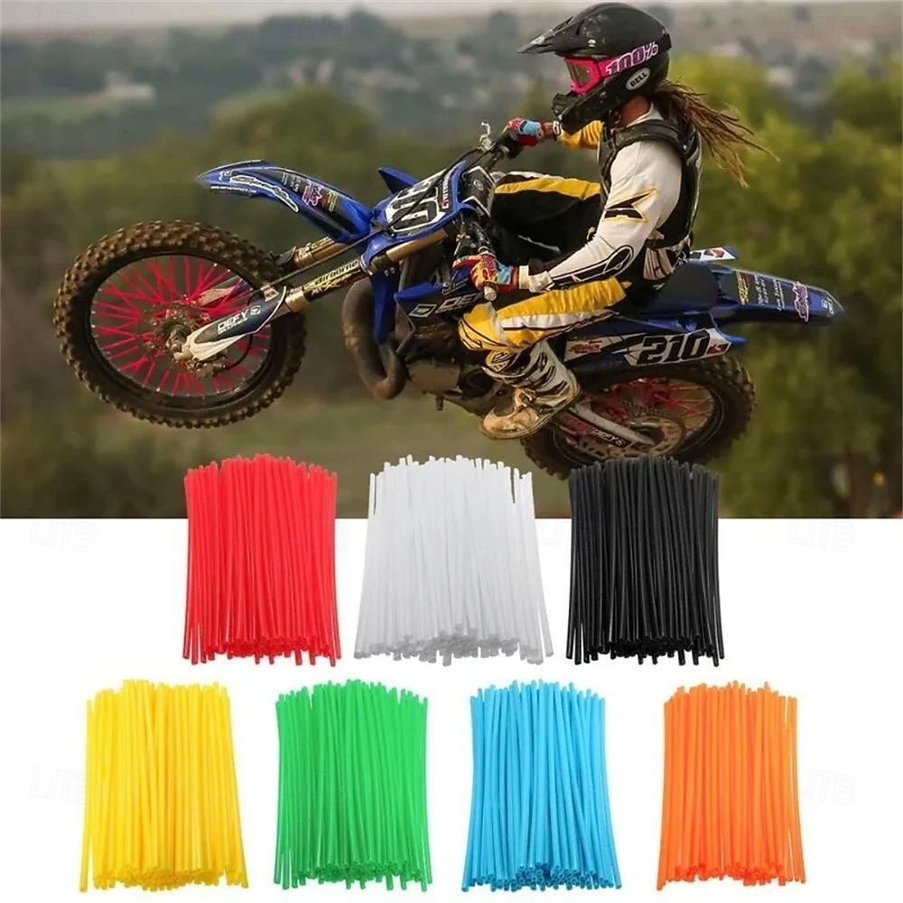 72 db-os 24 cm-es univerzális küllővédő huzat motorkerékpár keréktárcsa küllővédő készlet motocross kerékpárhoz 2026 - $9.99 –P3
