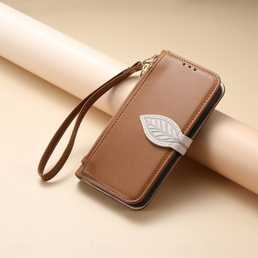 telefon Etui Til Samsung Galaxy S26 S26 Pluss S26 Ultra Lommebok-kortveske Flip deksel Glidelås med håndleddsstropp Støtte Kontor / Bedrift TPU PU lær 2026 - $17.99 –P12