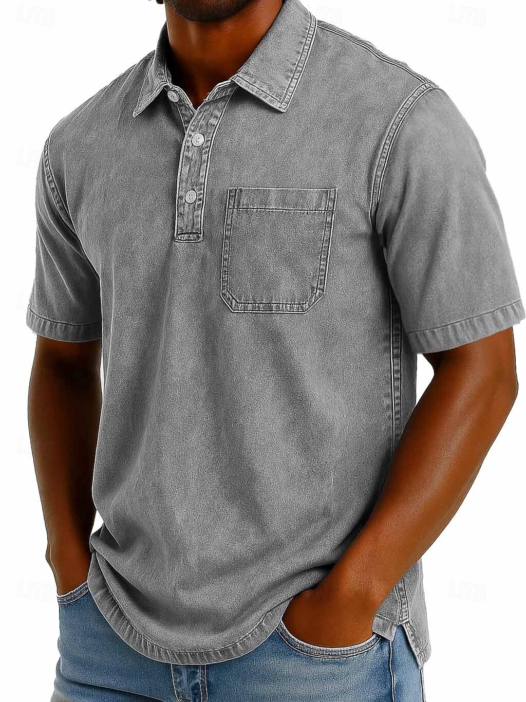 SoftFade™ Miesten Polo-Paidat 100% Puuvillaa Happopesu Paita Rentoa Lomaa Kauluskaveri Lyhythihainen Muoti Perus Yksinkertainen Vintage Haalistunut Kesä Kevät Normaalimallinen Musta Vaaleanvihreä 2026 - $31.99 –P3