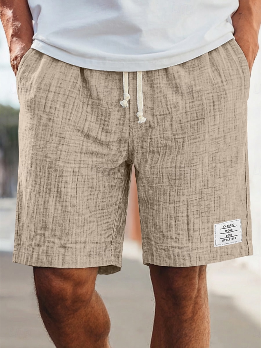 Bărbați Pantaloni Scurți Pantaloni scurți de vară Pantaloni scurți de plajă Pantaloni scurți casual Cordon Talie elastică Simplu Culoare solidă Texturat Confort Lungimea genunchiului Zilnic În aer 2026 - $25.99 –P10