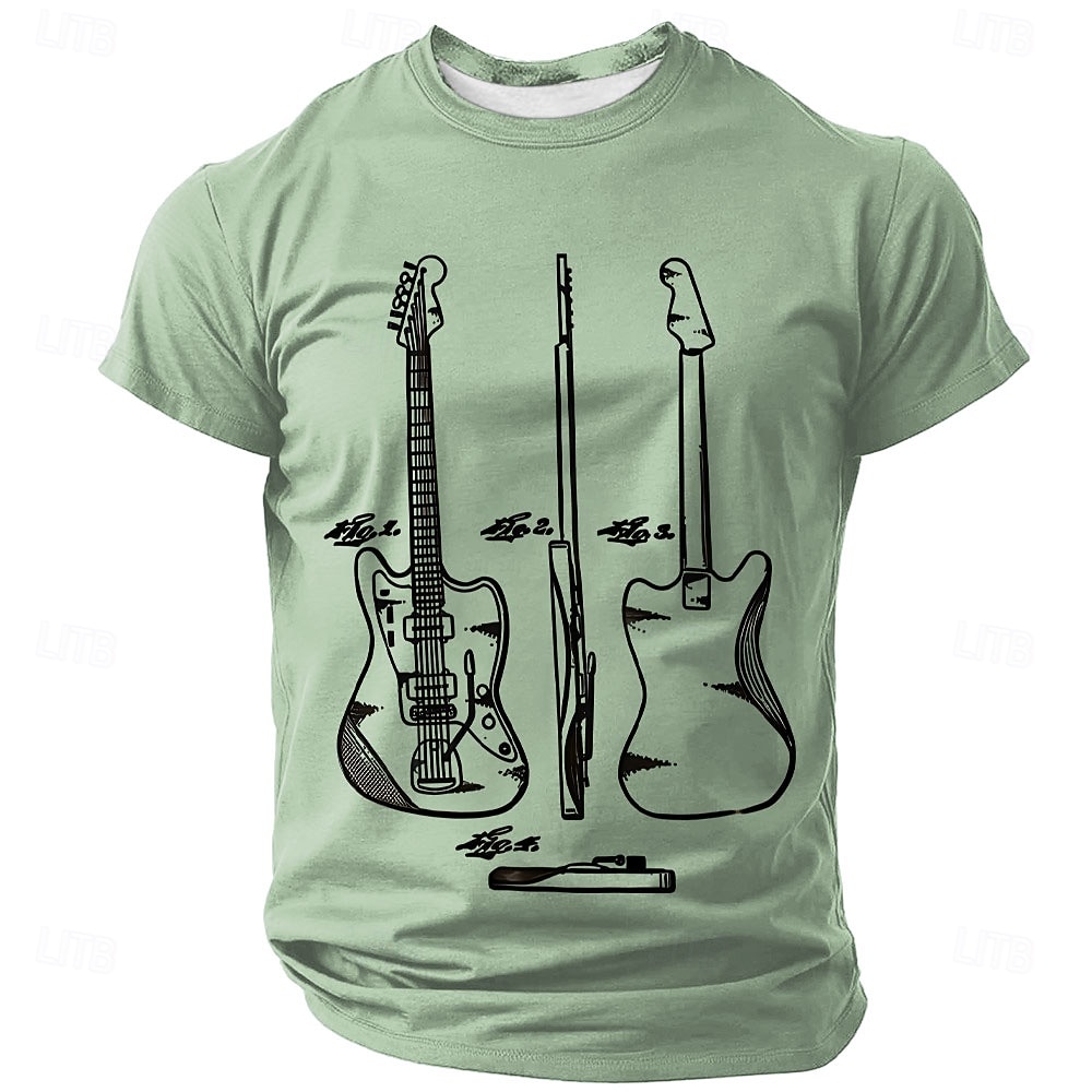 Per uomo Chitarra Gergo divertente Maglietta Manica Corta maglietta Stampa 3D Girocollo Camicia Moda Quotidiano Quotidiano Streetwear Nero Estate Primavera Abbigliamento S M L XL XXL XXXL del 2026 a $21.99 –P7