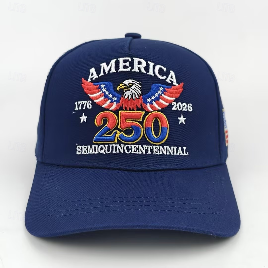 Casquette commémorative du 250e anniversaire des États-Unis, motif aigle patriotique, semi-quincentenaire 1776-2026, broderie drapeau américain, casquette de baseball ajustable de 2026 ? $21.99 –P3
