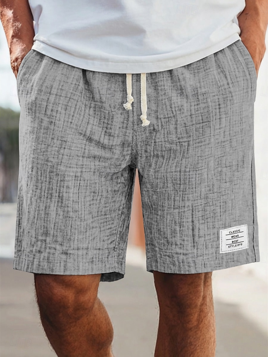 Bărbați Pantaloni Scurți Pantaloni scurți de vară Pantaloni scurți de plajă Pantaloni scurți casual Cordon Talie elastică Simplu Culoare solidă Texturat Confort Lungimea genunchiului Zilnic În aer 2026 - $25.99 –P2