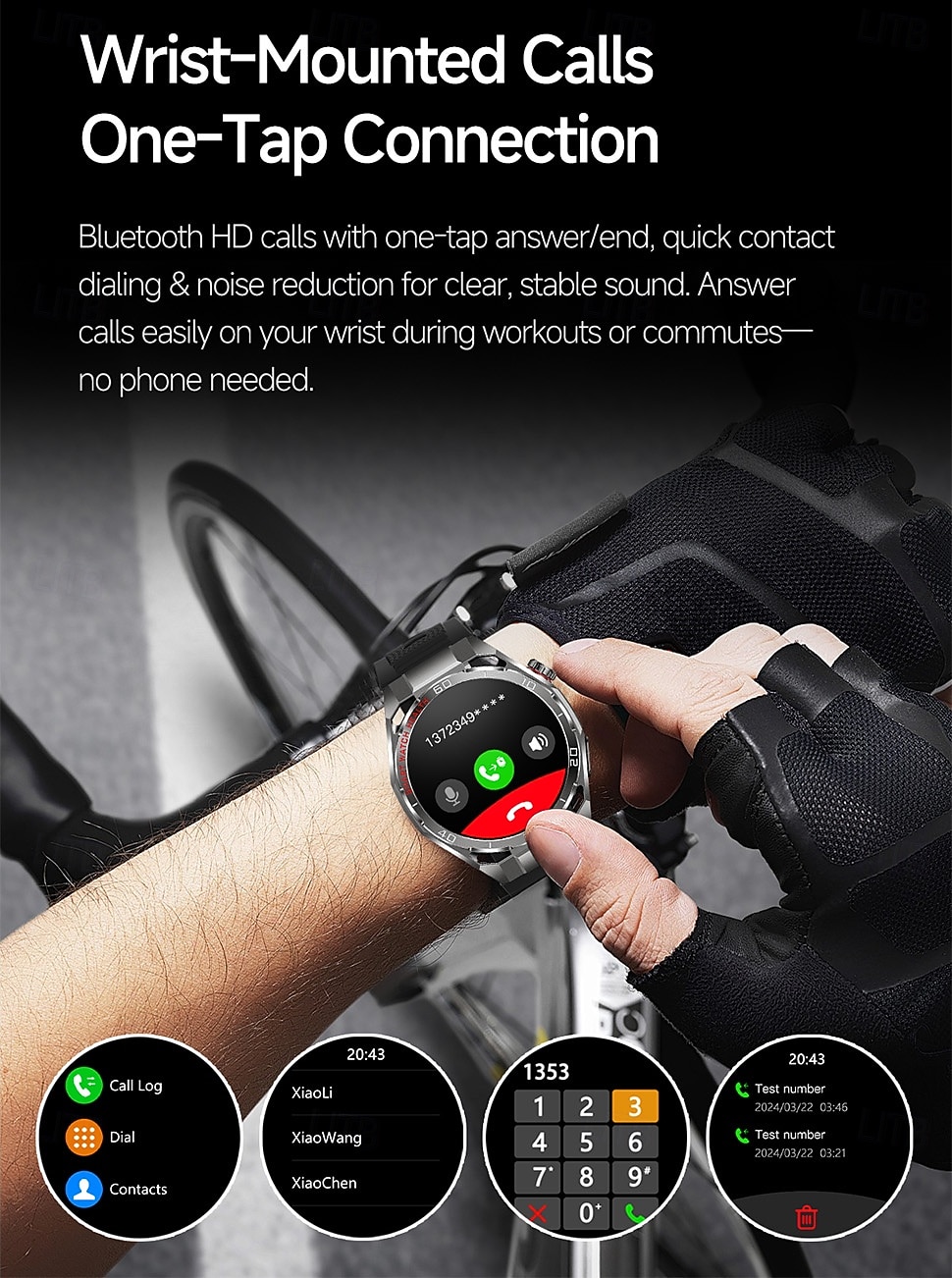iMosi TK40 Slimme horloge 1.47 inch(es) Smartwatch met Bluetooth-belfunctie Stappenteller Gespreksherinnering Activiteitentracker Compatibel met: Android iOS Uniseks Handsfree bellen Mediabediening 2026 - $88.99 –P11