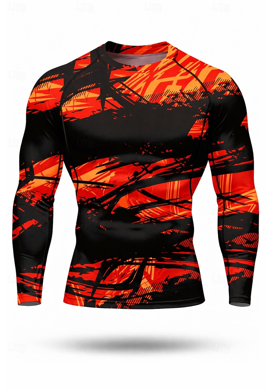 Homens Abstrato Camisetas Compressão Camiseta de Corrida Primavera Outono Inverno Impressão 3D Manga Longa Secagem Rápida Compressão Power Flex Pavio Humido Respirável Treino de Ginástica Treinamento de 2026 por $20.99 –P5