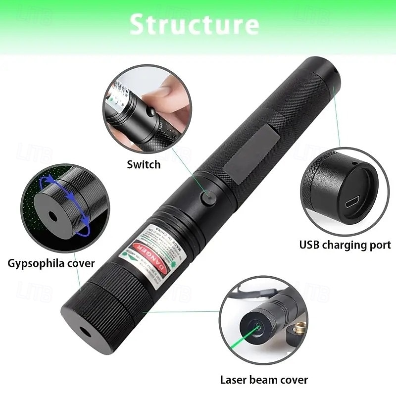 מצביע לייזר נטען USB לרכב, ציד, טיולים, קמפינג, מסלולי טיולים, קרן לייזר ירוקה, אור לייזר, קרן לייזר לטווח ארוך, קרן לייזר נטענת, אור לייזר ירוקה, אור לייזר לרכב, ציד, טיולים, קמפינג, מסלולי טיולים, 2026 - $28.99 –P5