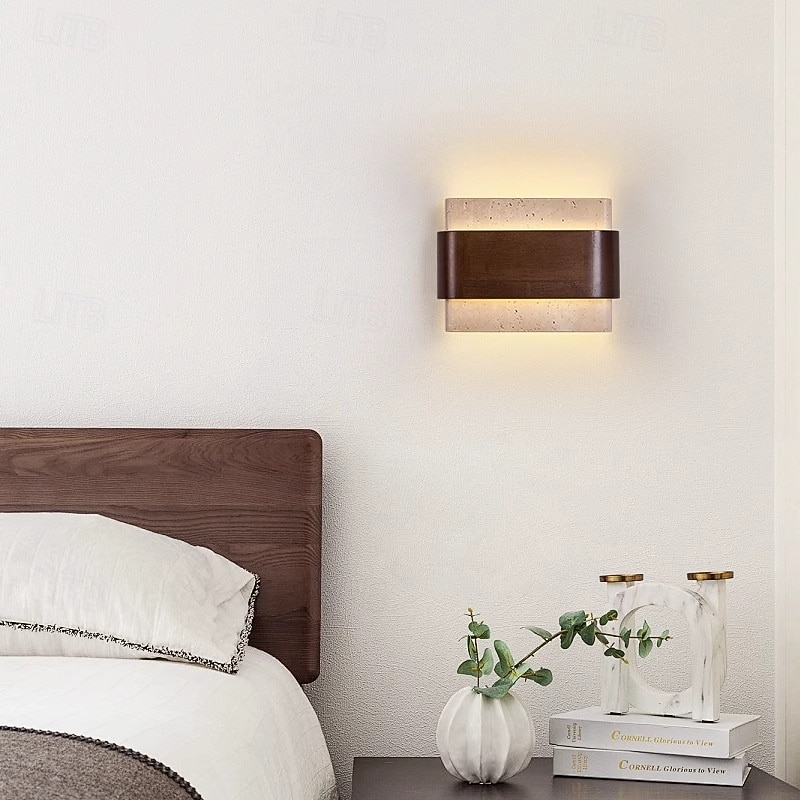 Applique murale lumineuse à double éclairage, style wabi-sabi médiéval – idéale pour une chambre, un salon ou un couloir. 110-240 V de 2026 ? $174.99 –P4