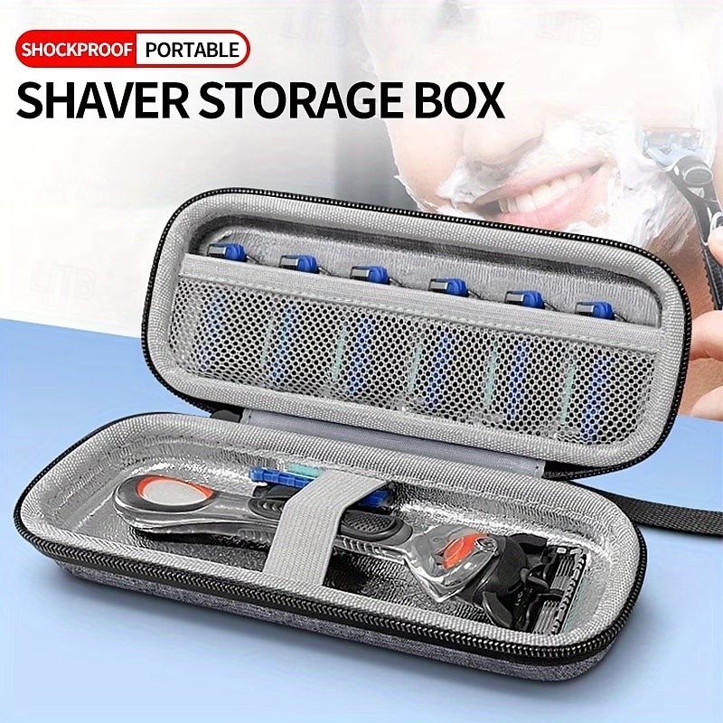 Portable EVA Razor Case, Shockproof, Scratch-Resistant Travel Organizer ...