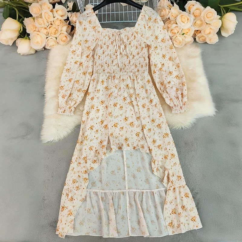Bohémien Retro vintage Boho Jurken Lange Mouwen Hippie Schijf Bloemig Bohémien Kostuum Dames Maskerade muziekfestival Retro themafeest Volwassenen Kleding 2026 - $40.99 –P2