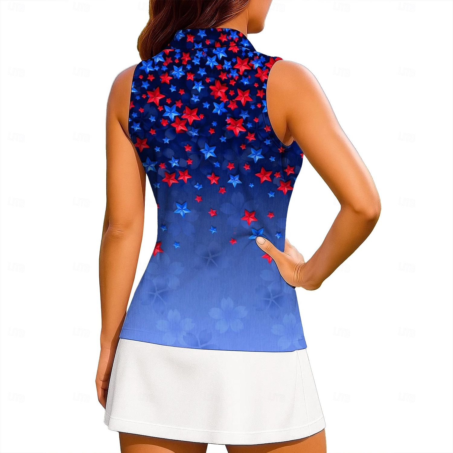 America's 250th Anniversary Independence Day Women's National Flag Workout Tank Top Shirt Sport Shirt Golf Polo Shirt Sleeveless Sporty UPF50+ UV Resistant Trainer Dancing UV Protection Tennis 2026 - $18.99 –P2