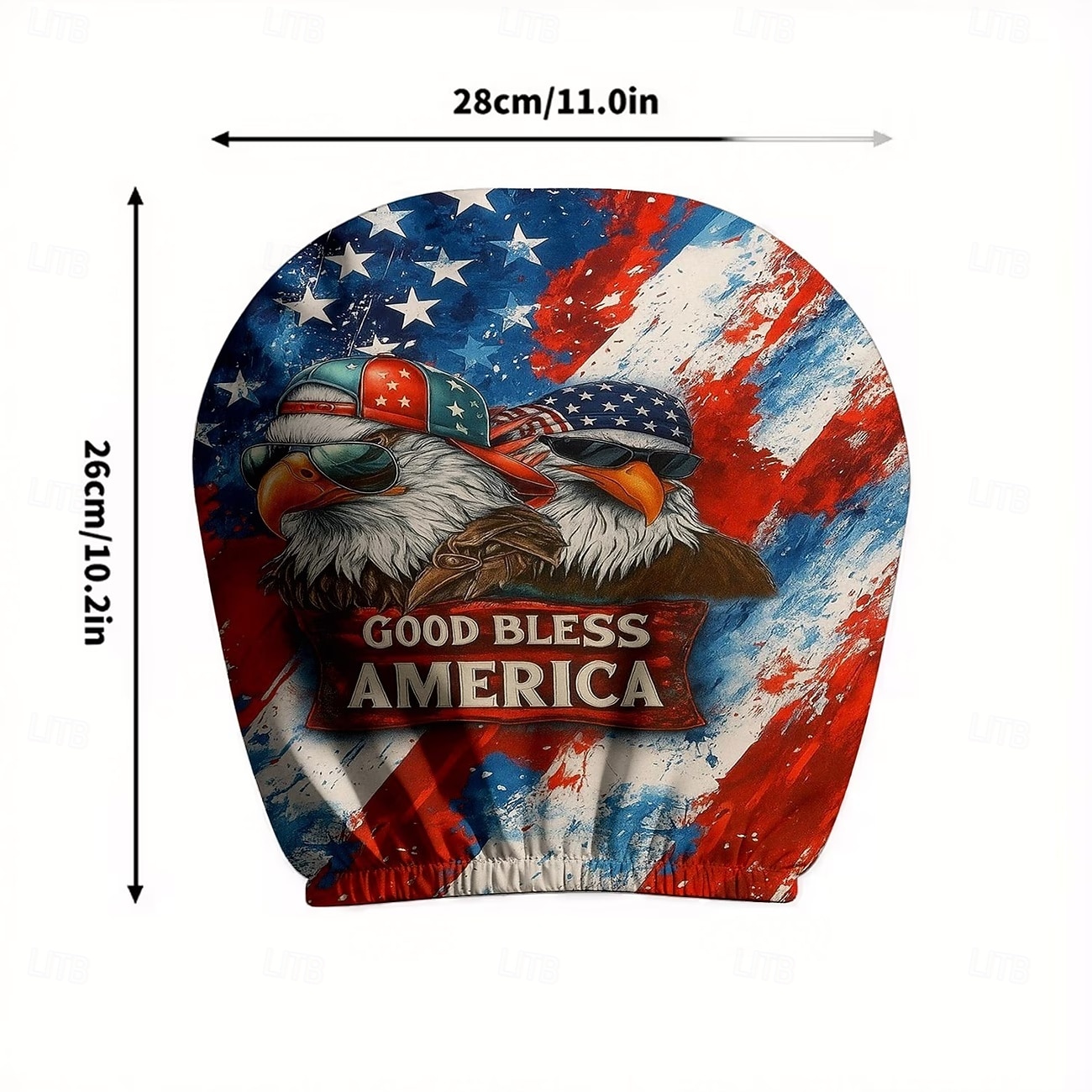 2 fundas para reposacabezas de coche con diseño de bandera estadounidense, con estampado de estrellas y rayas rojas, blancas y azules, ajuste universal, fácil de limpiar, suave y cómoda, ideal para 2026 - $9.49 –P21