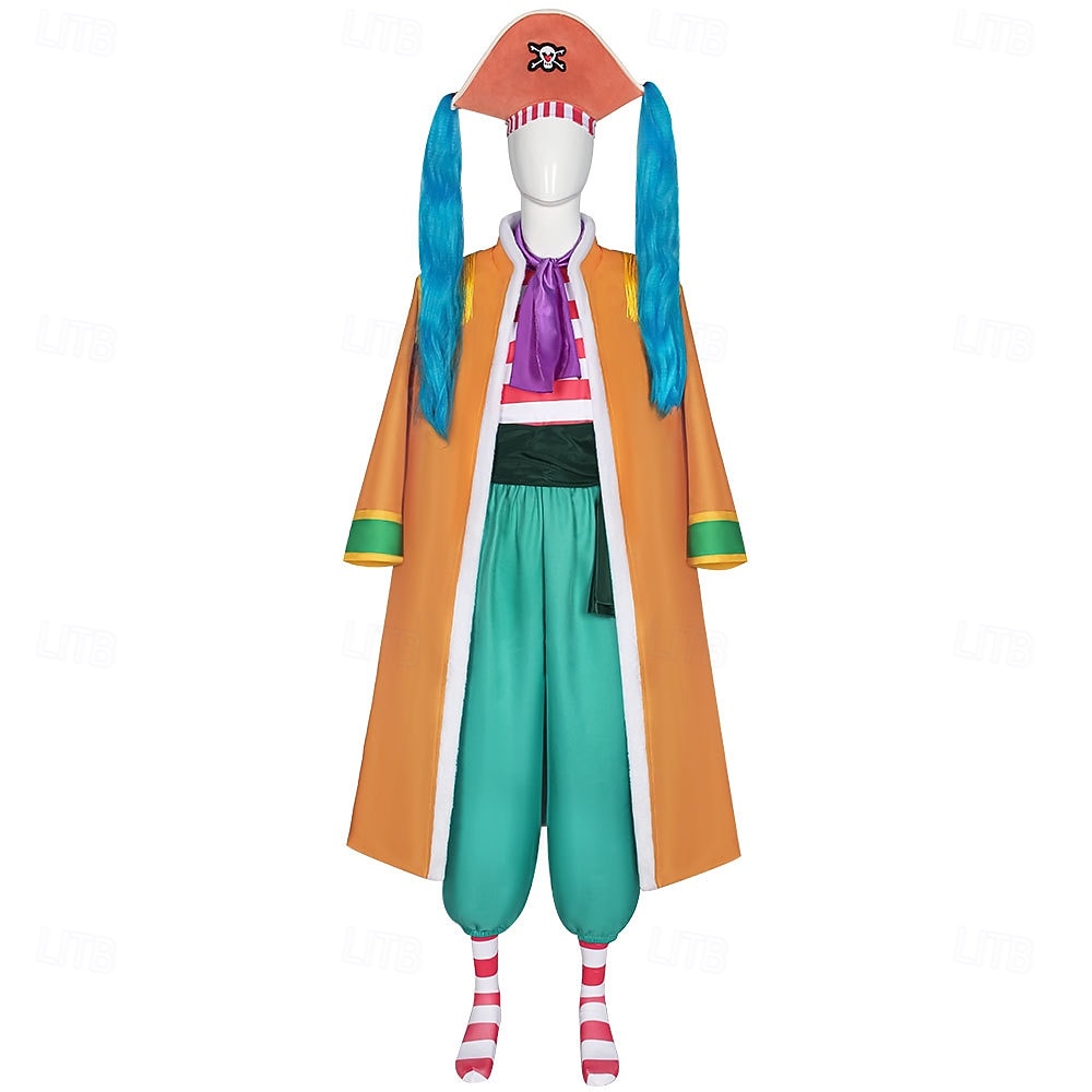 Ocean Adventurer Burlesque Clown Pirat Słomkowy Kapelusz Kostium Cosplay Stroje Anime Stroje tematyczne do filmów i programów telewizyjnych for Męskie Dla dorosłych Bal maskowy Halloween Comic Con 2026 - $119.99 –P1