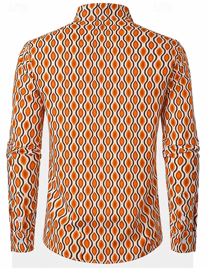 Retrò Vintage Anni '70 Camicia Disco Geometrico Psichedelico Costume Per uomo Halloween Carnevale Festival Musicale Parata dell'Orgoglio Mese dell'orgoglio Adulti Camicia del 2026 a $27.99 –P4