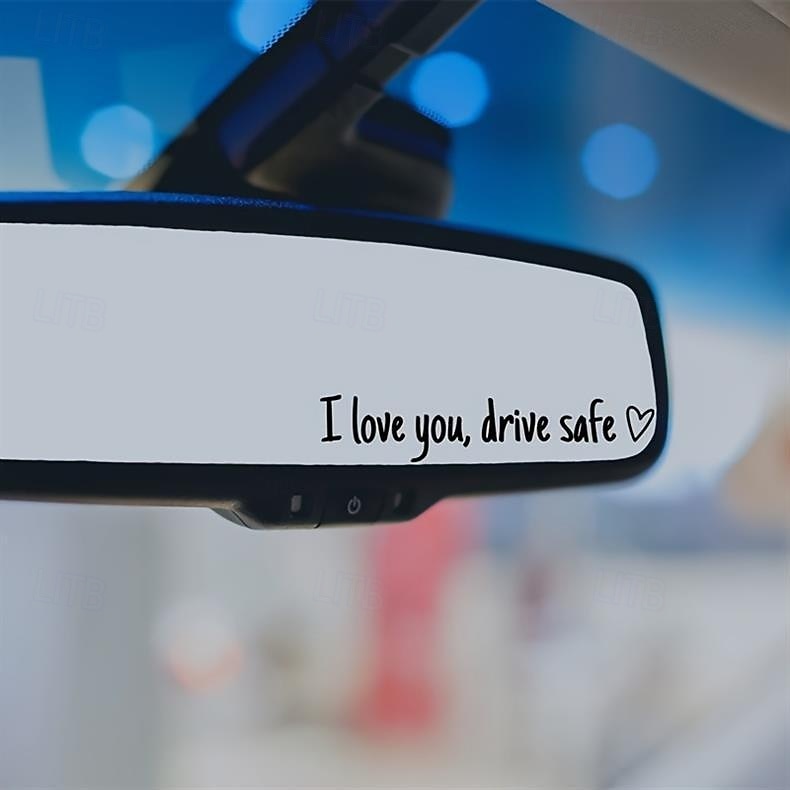 10x rijd veilig, ik hou van je - achteruitkijkspiegelsticker, leuke autostickers voor vrouwen, autostickers voor vrouwen, achteruitkijkspiegelsticker, Valentijnsdagcadeaus voor haar, hem 2026 - $10.49 –P4