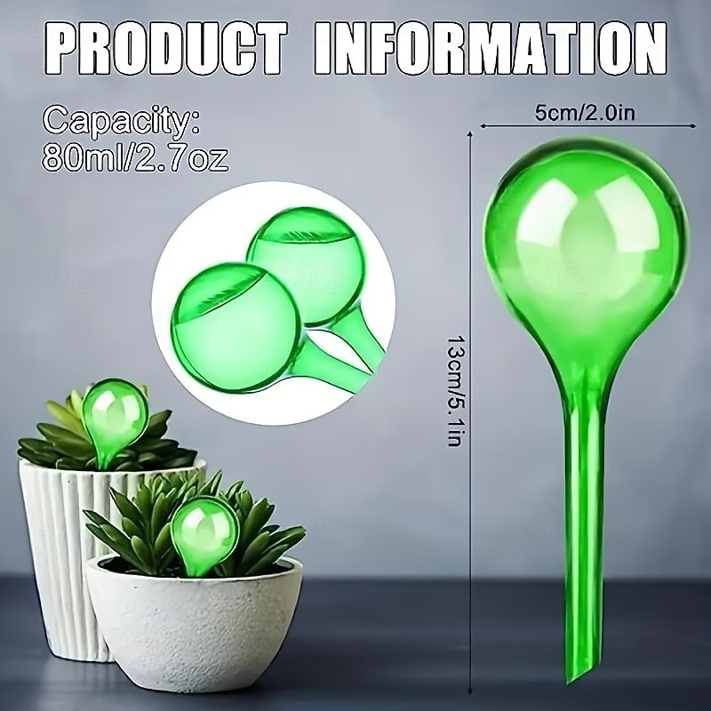 10 stk. selvvanningsballer for planter, dryppvanningssystem, automatisk vanningsenhet med plastballer, egnet for innendørs og utendørs blomsterpotter, hager, plener, blomsterbed, lite 2026 - $15.99 –P5