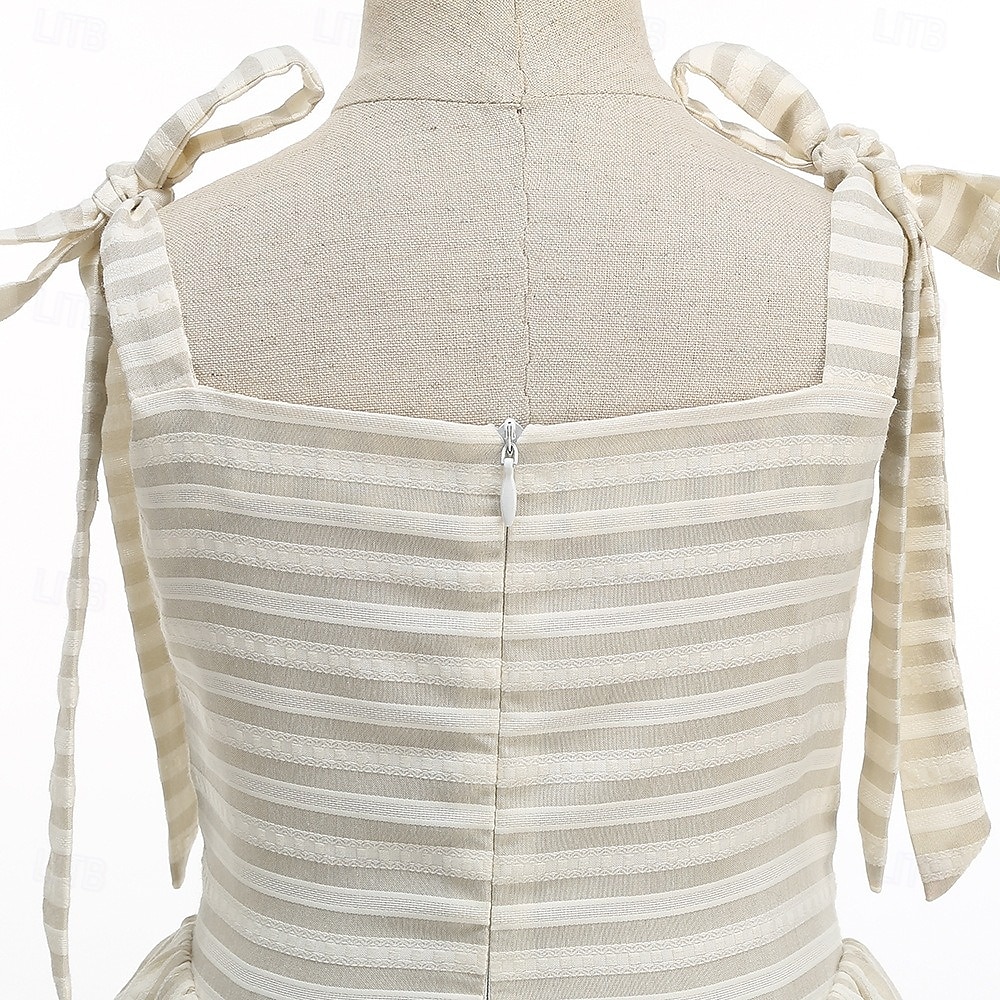 Femtiotal Retro / vintage Knälång Klänningar Rockabilly Flare Klänning Ärmlös Randig Maskeradkläder Flickor Halloween Karnival Maskerad Bal Kvällsfest Förlovningsfest Barn Klänning Hemkomstklänningar 2026 - $38.99 –P14