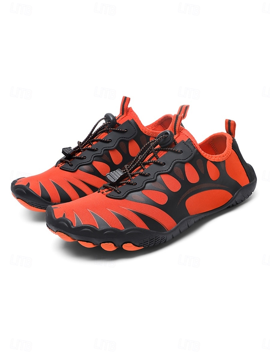 Scarpe da acqua da uomo arancioni e nere ad asciugatura rapida, leggere, traspiranti e antiscivolo, ideali per attività acquatiche, passeggiate in spiaggia, nuoto, kayak, trekking fluviale e avventure all'aria aperta. del 2026 a $29.99 –P10