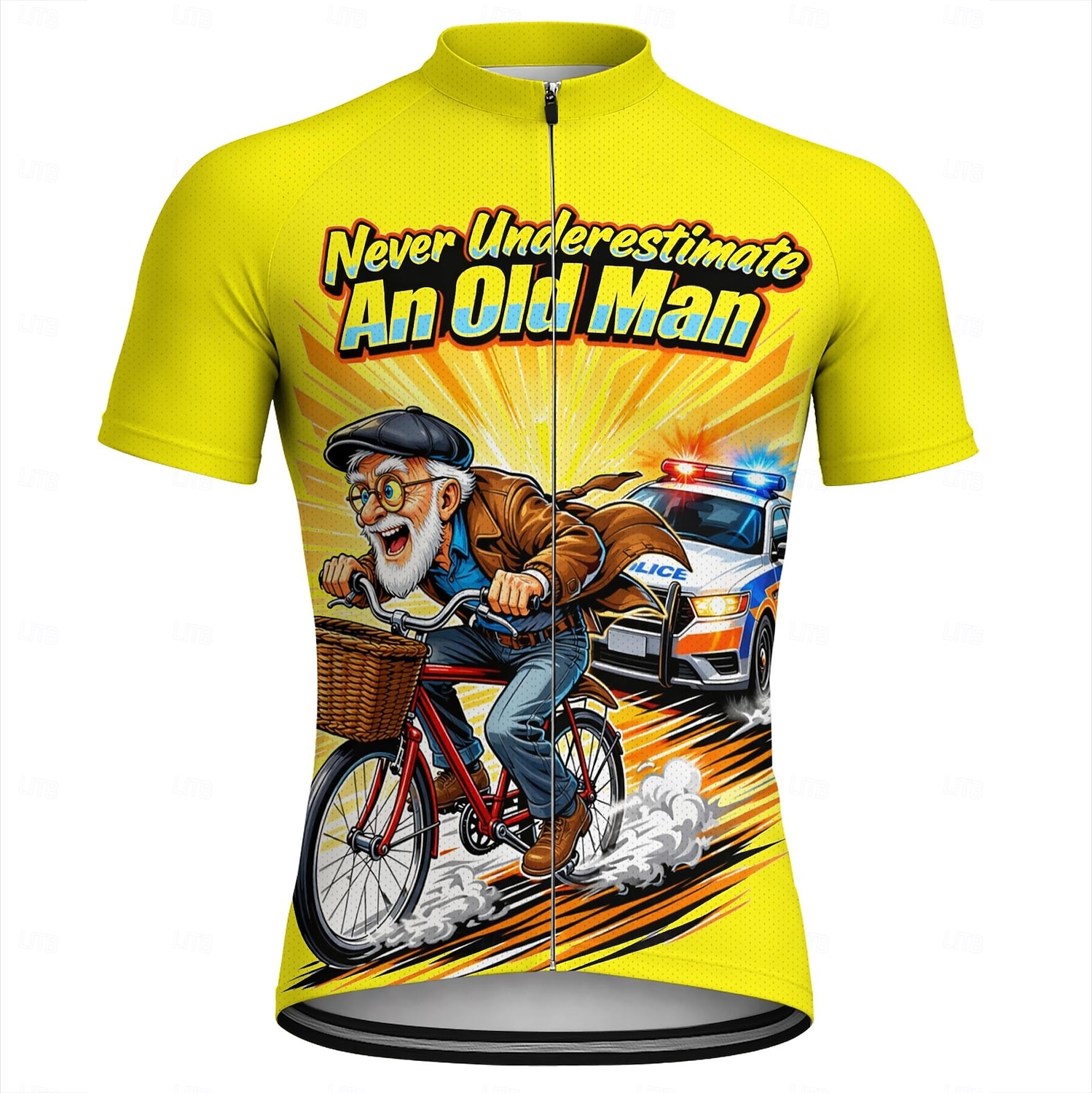 Men Cycling Jersey Downhill Jersey Funny Never Underestimate An Old Man With A Bicycle Short Sleeve Bike Shirt Jersey T Shirt with 3 Rear Pockets Mountain Bike MTB Road Bike Cycling UV Resistant Fast 2026 - $30.99 –P4