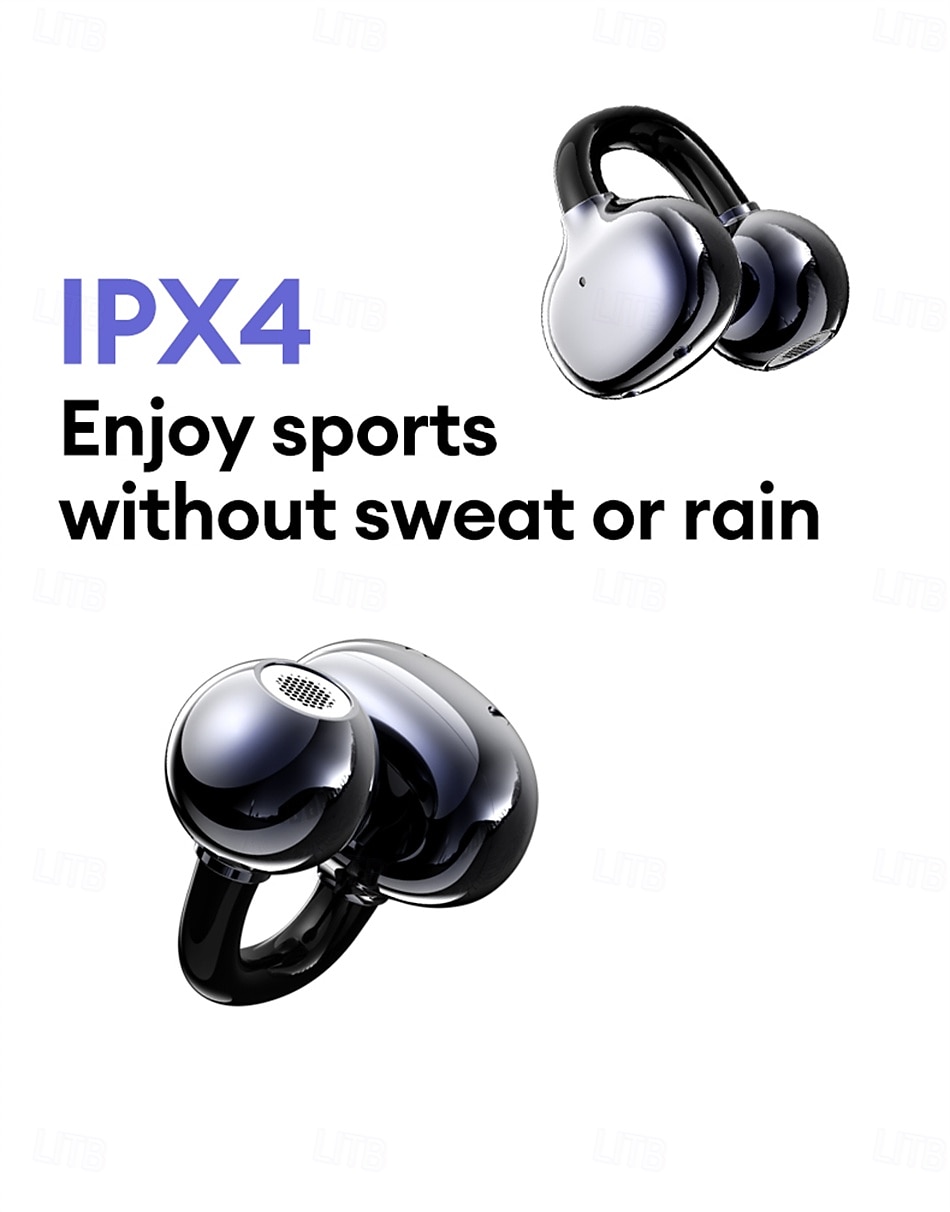 Lenovo draadloze oordopjes met open oorclip, Bluetooth 5.3 hoofdtelefoon met oplaadcase, 25 uur speeltijd, compact &Krachtig geluid, ingebouwde microfoon, comfortabele oordopjes voor sport, training, 2026 - $36.99 –P14