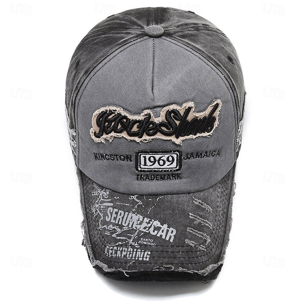 Herren Baseballkappe Sonnenhut Blau Schwarz Gepolsterten Stoff Patchwork Mode Streetwear Lässig Täglich Outdoor Urlaub Zitate & Sprüche Sonnenschutz Atmungsaktivität 2026 - $6.99 –P11