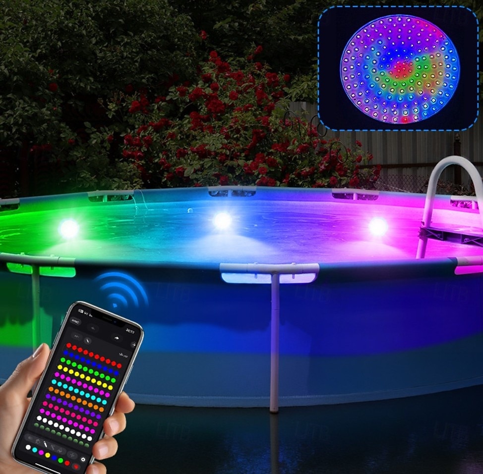LED φώτα πισίνας με έλεγχο εφαρμογής, 20w dimmable υποβρύχιο υποβρύχιο φως με μαγνήτες, IP68 αδιάβροχα φώτα πισίνας 12v με αλλαγή χρώματος με χρονοδιακόπτη για υπέργεια πισίνα 2026 - $89.99 –P6