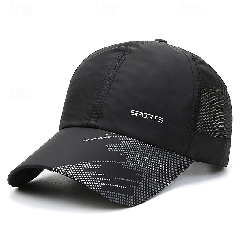 Basebollkeps Löparmössa Solhatt Unisex Holk Joggingkeps Grafisk Klassisk Solskydd Vindtät Värmeavledning för Tennis Baseboll Löpning Sommar Vår Mörkgrå Svart Vit 2026 - $11.49 –P2