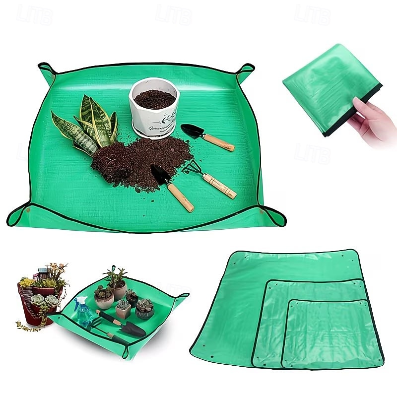 6pcs Heavy-Duty Waterproof Folding Garden Mat with 3 Thickened Plant Care Cloths & 3 Foldable Mats, Suitable for Indoor/Outdoor Use, Gardening, Repotting, Bonsai, Space-Saving Durable Design 2026 - $20.99 –P2