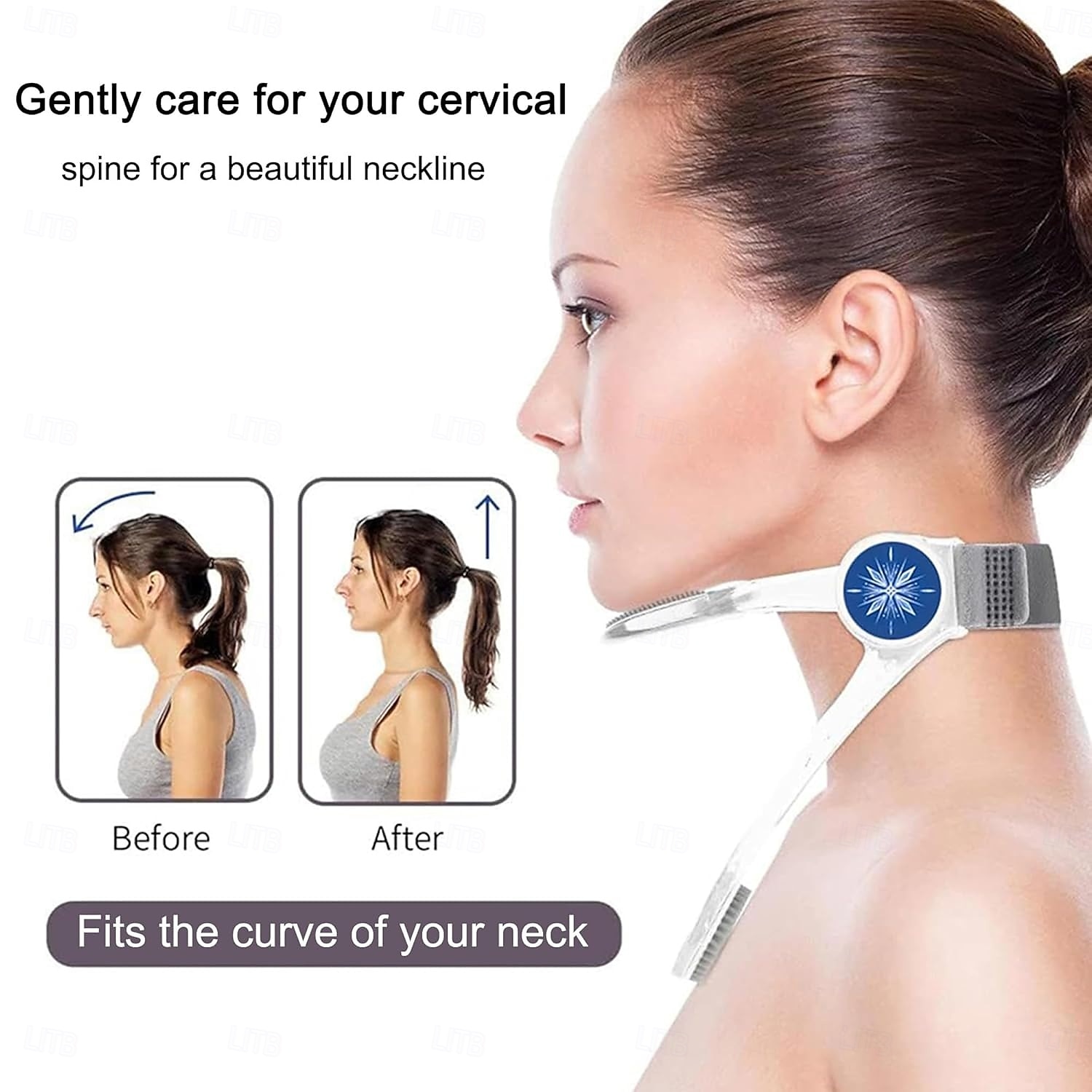 Collare cervicale regolabile a 360° - supporto per il collo con distensore cervicale | collare cervicale in plastica per correggere la postura della testa in avanti e alleviare il dolore al collo del 2026 a $25.99 –P1