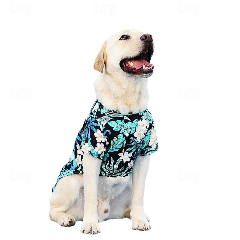 Костюм собачьей гавайской рубашки, стильные летние футболки для собак, гавайская рубашка для маленьких, средних и больших собак, дизайн для летнего отдыха в стиле луау на пляже или в лагере. 2026 - $7.49 –P2