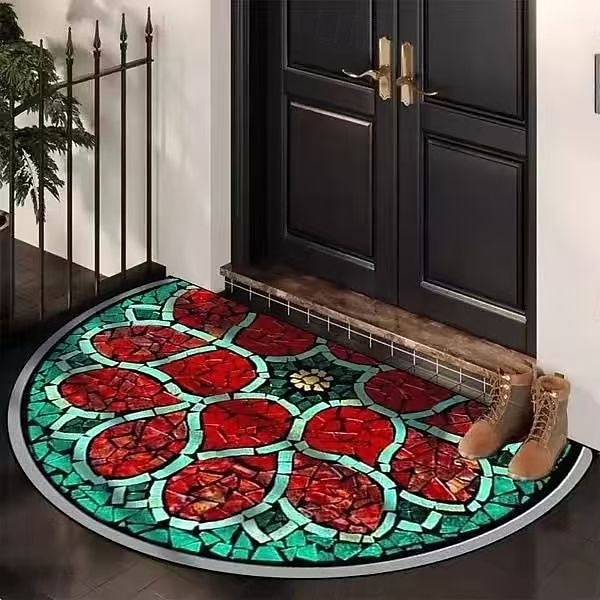 Tapete de entrada floral estilo americano, antiderrapante e resistente à sujeira, ideal para hall de entrada e corredor, fácil de limpar. de 2026 por $4.49 –P4
