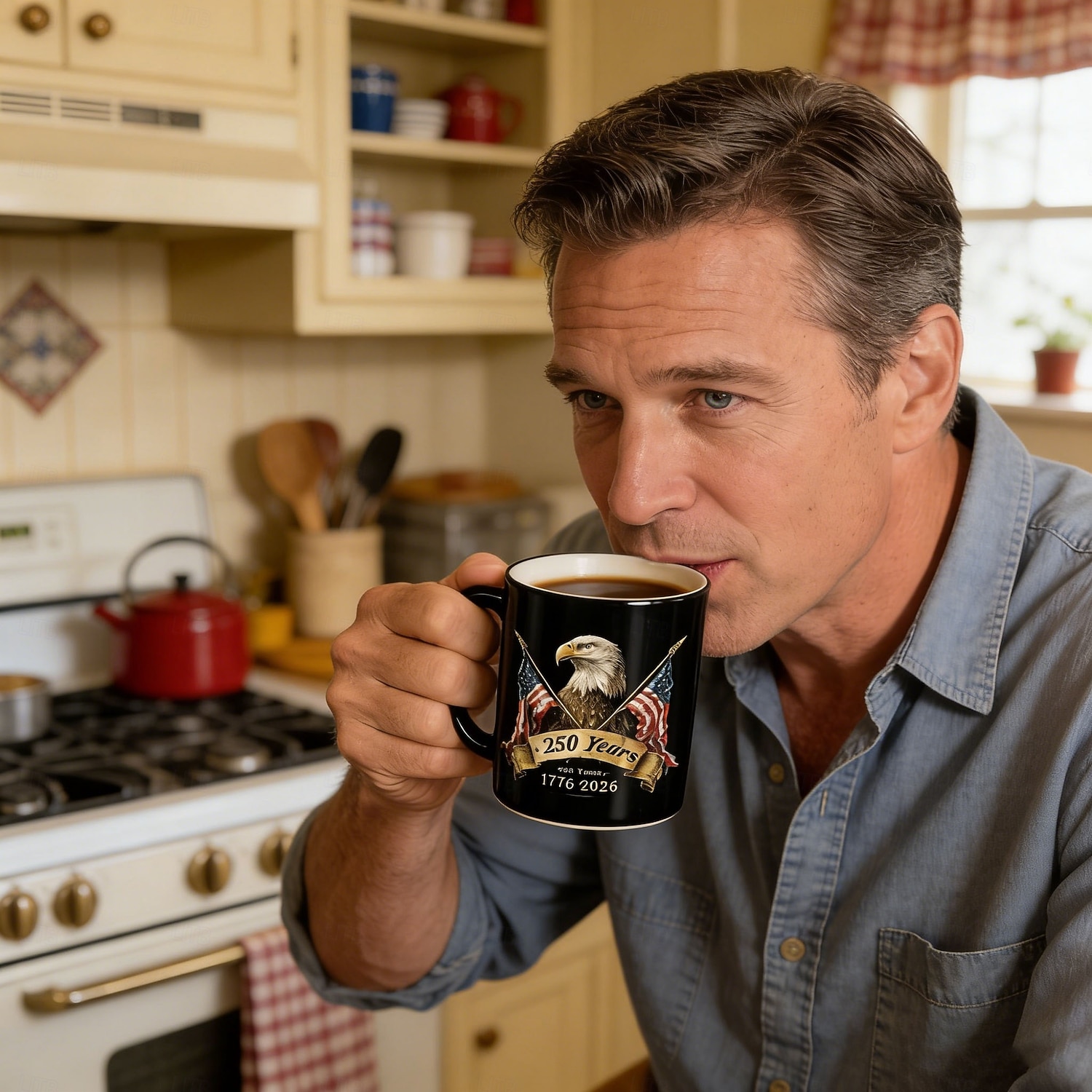 Tazza da caffè in ceramica per il 250° anniversario americano, tazza in ceramica da 11,2/15,2 once per caffè, tè, latte, acqua, regalo ideale per regali patriottici, stoviglie commemorative del 2026 a $15.99 –P3