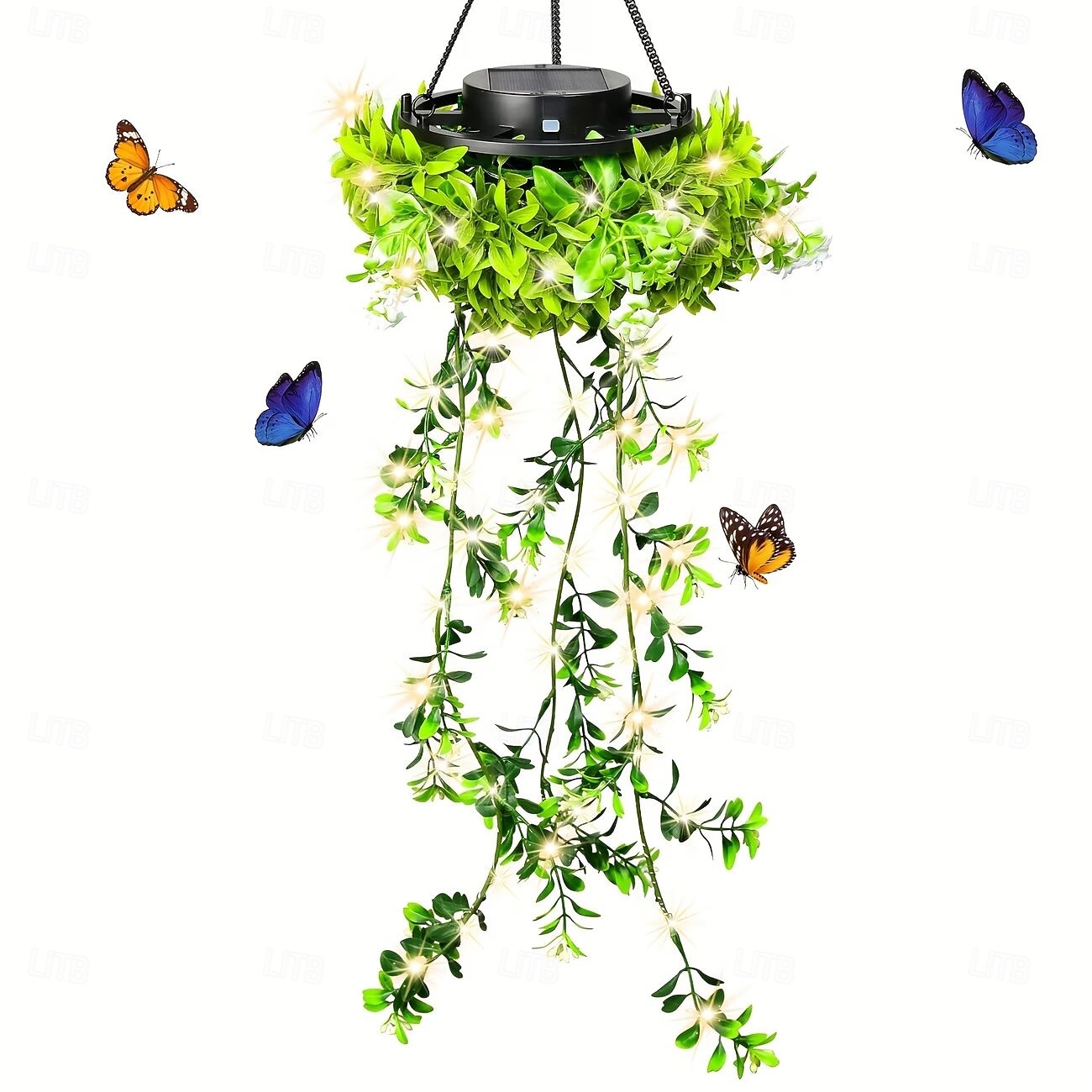 Luci solari da giardino sospese per primavera ed estate, 66 LED realistici con fiori e rampicanti, decorazioni per esterni impermeabili IP65 per giardino, patio e recinzione, accensione automatica 8-12 ore, regalo per la mamma del 2026 a $35.99 –P8