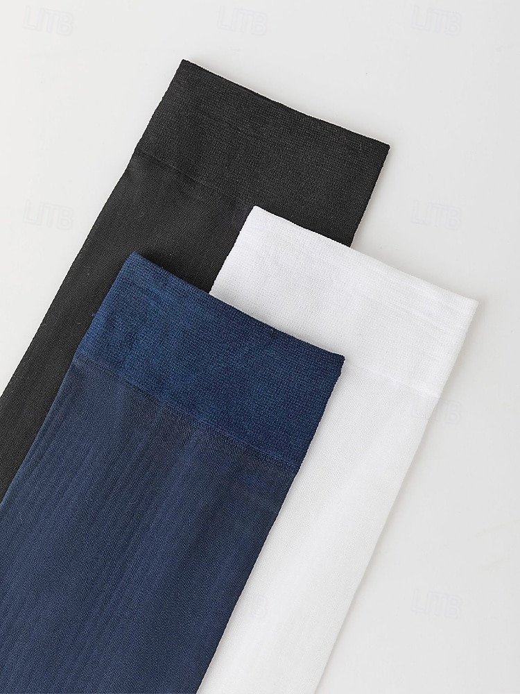 Мужские дышащие полосатые носки из полиэстера, различные цвета, элегантный аксессуар для торжественных случаев, свадеб, вечеринок и повседневной деловой одежды. 2026 - $7.99 –P9