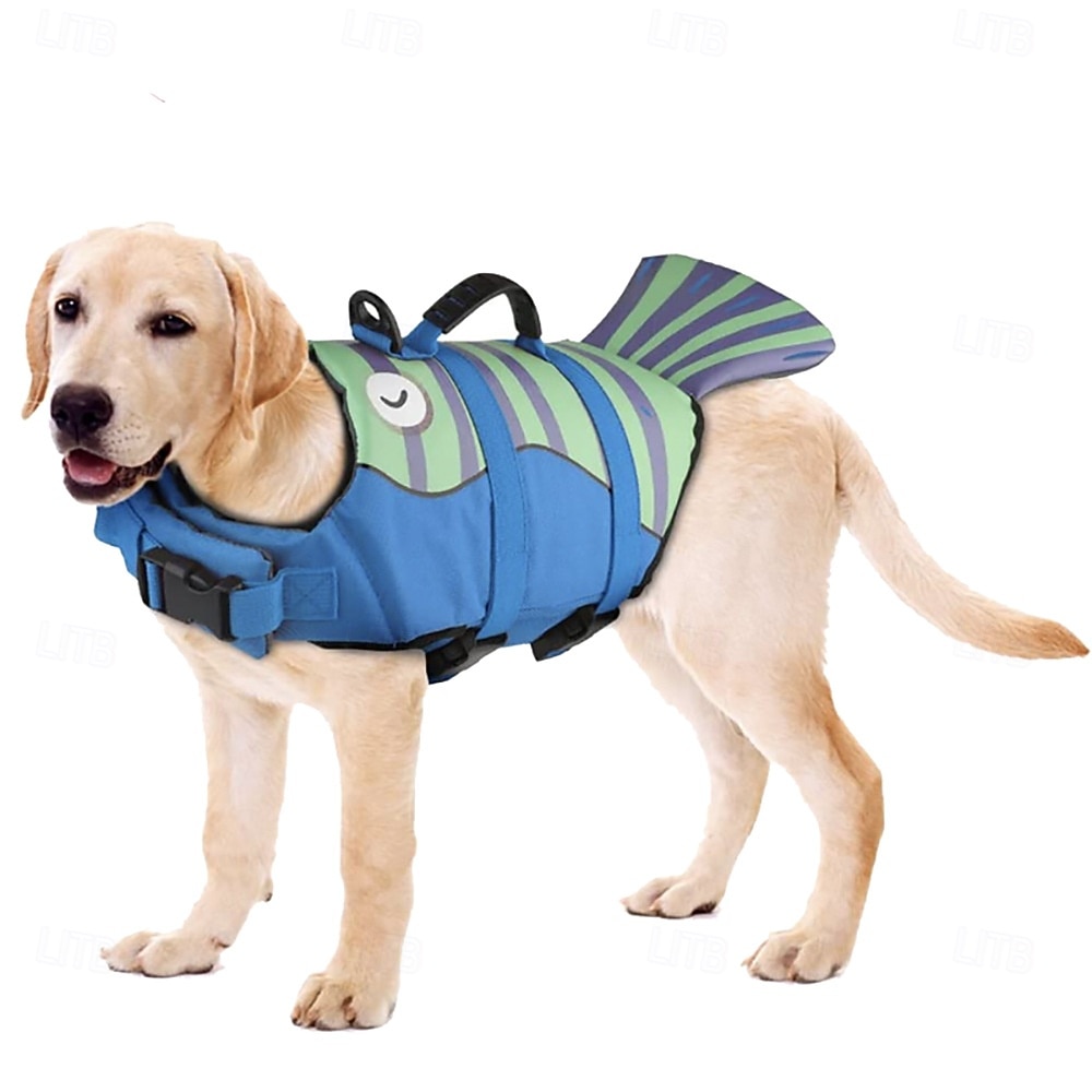 Shark Dog Safety Life Vest, Mermaid Dog Life Vests for Swimming with Superior Buoyancy and Rescue Handles for Swimming Pool Beach Boat 2026 - $28.99 –P5
