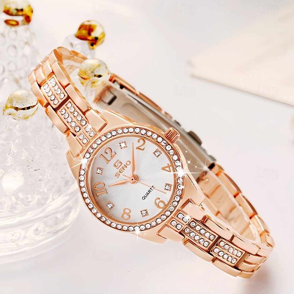 Regalo del Día de la Madre Reloj de Cuarzo para Mujeres Reloj de Aleación con Decoración de Rhinestones 2026 - $25.99 –P2