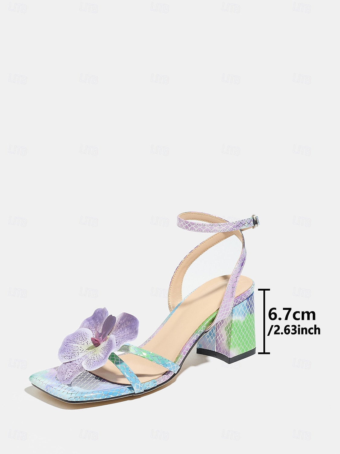 Women's Romantic Purple Floral High Heels - Elegant 3D Flower Strappy Sandals with Stiletto Heel for Luxury Cruise Vacations, Yacht Parties & Summer Evening Galas 2026 - $46.99 –P6