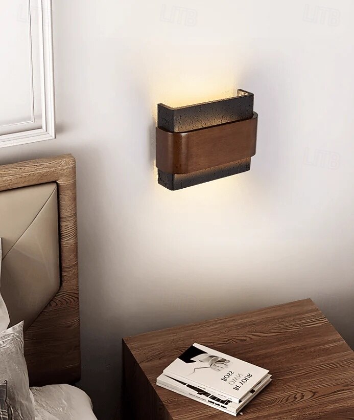 Applique murale lumineuse à double éclairage, style wabi-sabi médiéval – idéale pour une chambre, un salon ou un couloir. 110-240 V de 2026 ? $174.99 –P9