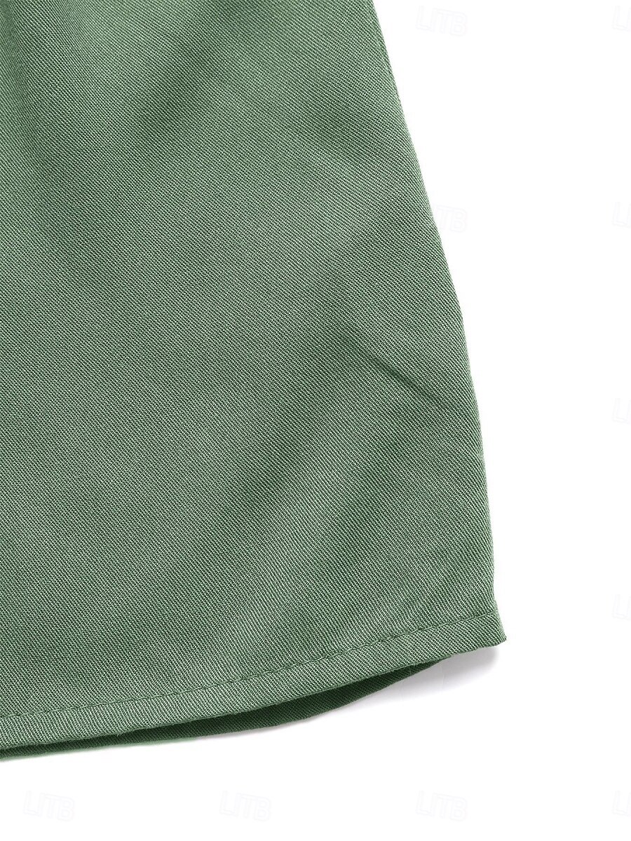 Dames Mini-jurk A lijn jurk Zomerjurk Casual Dagelijks Normale pasvorm Effen Korte mouw V-hals Groen Zomer 2026 - $36.99 –P10