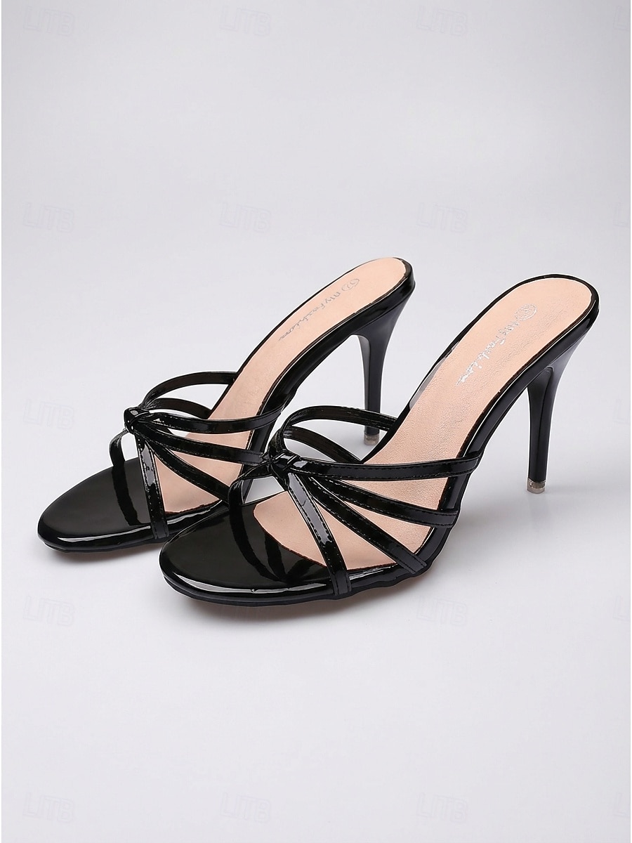 Sandálias femininas nude de salto agulha com tiras, elegantes sandálias de bico aberto para festas de coquetel. &Sapatos sociais minimalistas para baile de formatura e eventos formais. &ocasiões de 2026 por $42.99 –P4