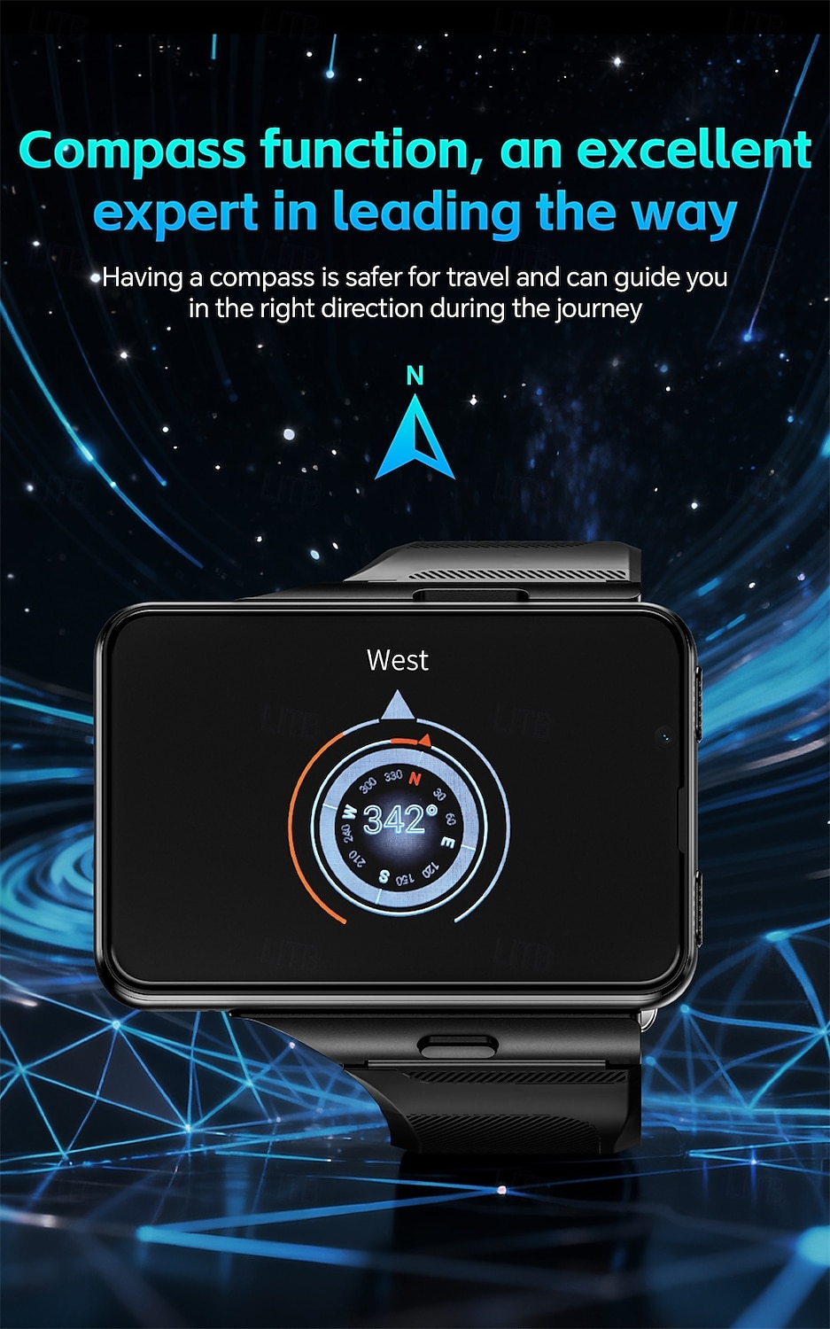 Relógio inteligente Lokmat Appllp Max de 2,88 polegadas com 4G LTE, pedômetro, calendário e câmera, compatível com dispositivos móveis, unissex, com classificação IPX-4 e caixa de 32 mm. de 2026 por $412.79 –P8