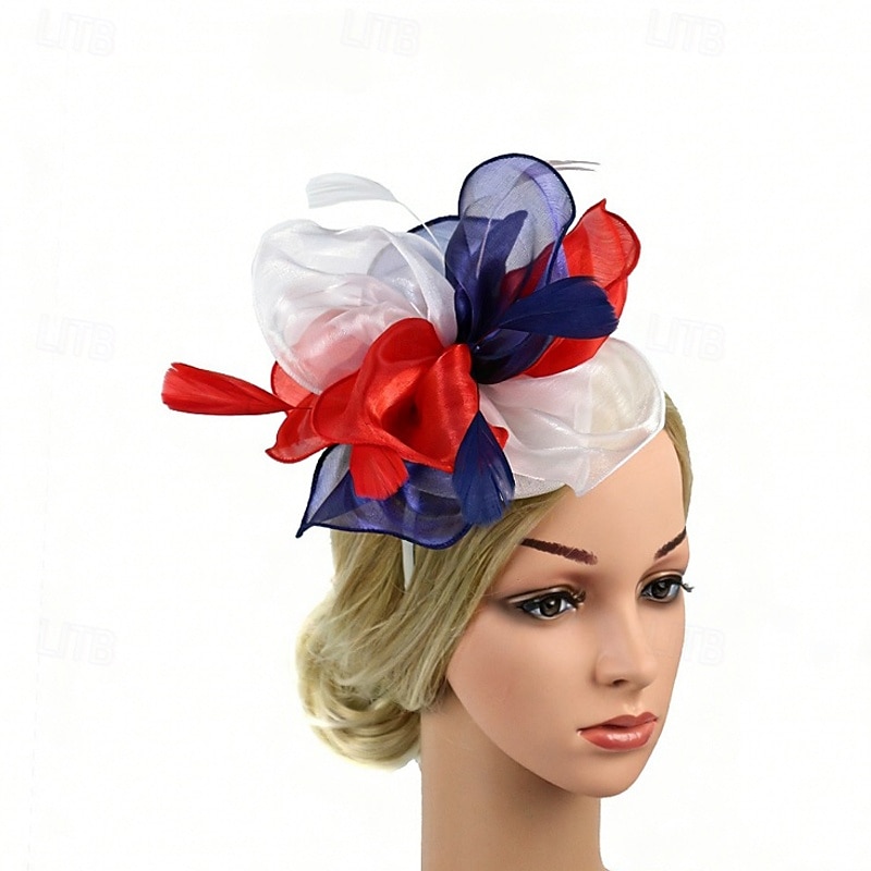 Fascinator Organza Matrimonio Compleanno Elegante Vintage Carino Con Piuma Tulle Copricapo Copricapo del 2026 a $11.49 –P3