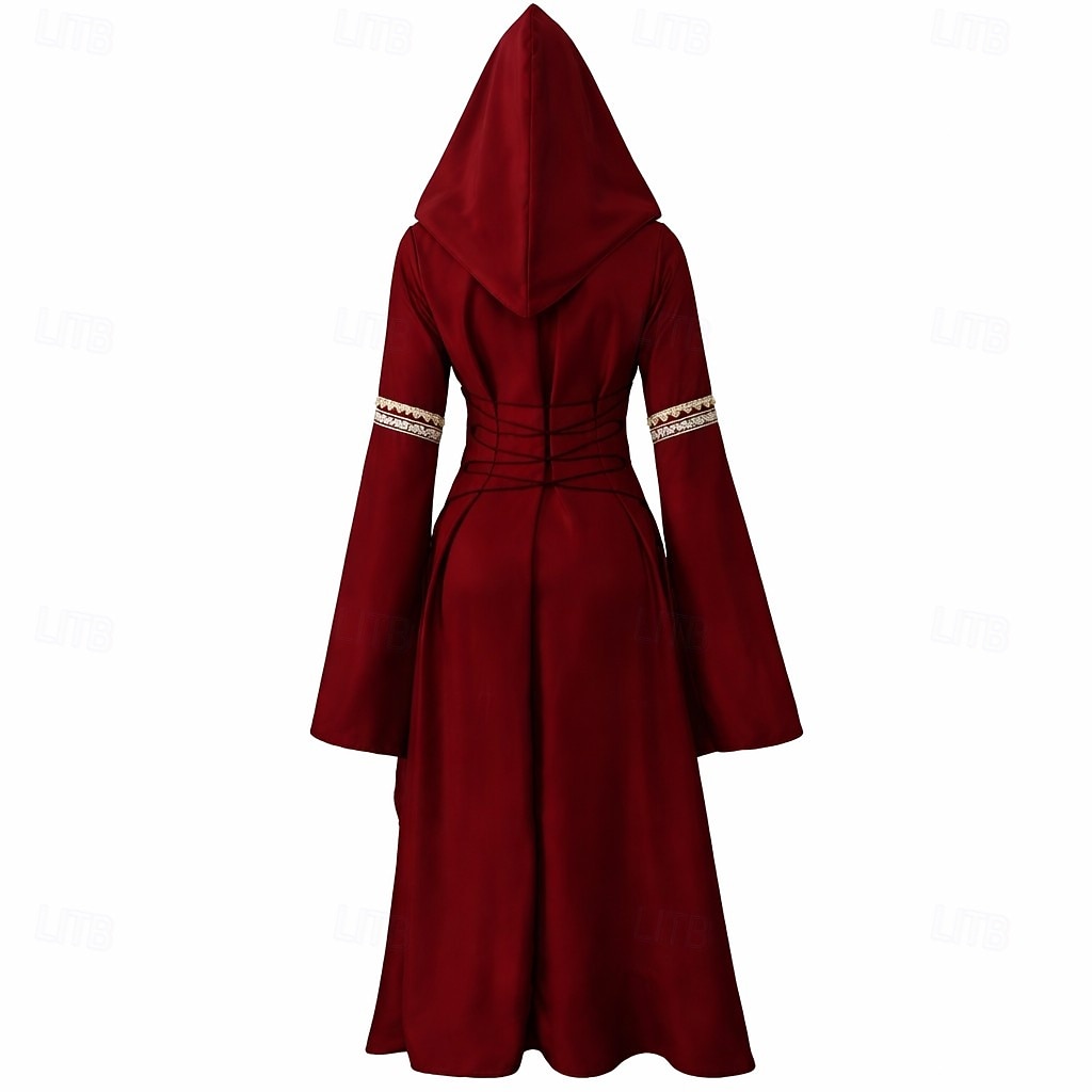 Medieval Renacimiento Vestidos Disfraz de lujo Bruja Vikingo Disfraz Mujer Celta Fantasía Víspera de Todos los Santos Carnaval Rendimiento LARP Feria Ren Adulto Vestido 2026 - $46.99 –P5
