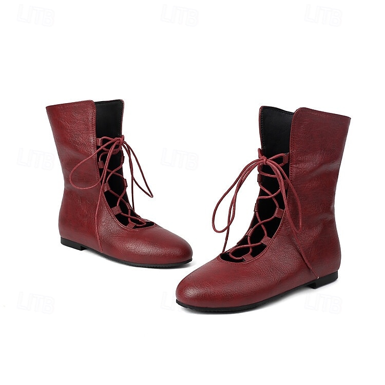 Medieval Renascentist Cizme Poulaines Elf Viching Cu Șiret Costume de fancy Pentru femei Viching Fantezie Halloween Carnaval Performanță LARP Ren Faire Adulți Încălțăminte 2026 - $48.99 –P12