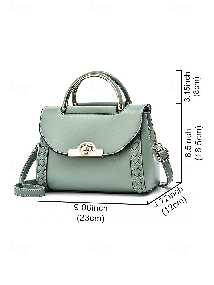 Women's Faux Leather Top Handle Crossbody Handbag with Adjustable Strap, Multi-Color Elegant Satchel Purse for Daily Casual Wear, Office Commute and Holiday Outings 2026 - $24.99 –P10