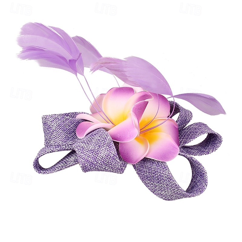 fascinators Linfrø Bryllup Bursdag Årgang søt stil Retro Rød Med Fjær Blomst Hodeplagg Hodeplagg 2026 - $17.49 –P4