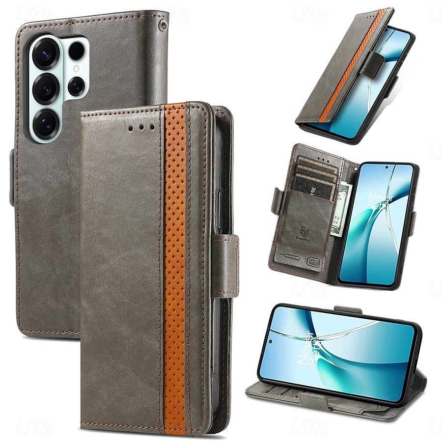 Phone Case For Samsung Galaxy S26 S26 Plus S26 Ultra Wallet Case Flip Cover with Wrist Strap Kickstand Retro TPU PU Leather 2026 - $15.99 –P3