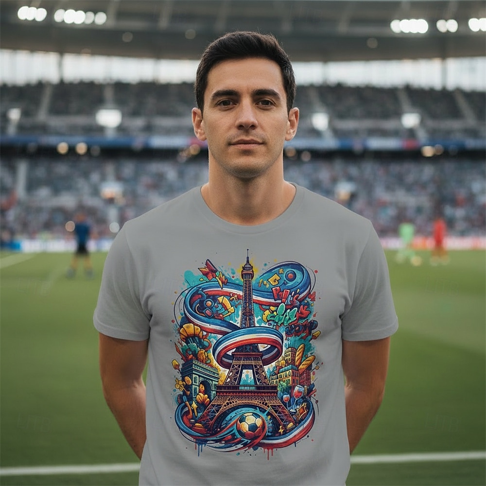 World Soccer Sportswear Graphic Tee Football French Soccer Fan Patriotic T-shirt Sleeve for Men's Adults' 3D Print  for Party Sports Outdoor 2026 - $18.99 –P4